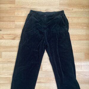 Poetry Fashion Cotton Cord Tapered Trousers (Size 8) in Dark Forest
